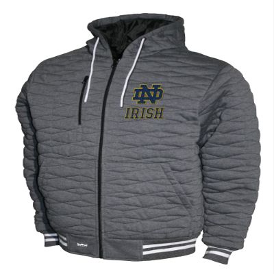 Franchise Club Mens Diamond Quilted Jacket (Notre Dame, X-Large)