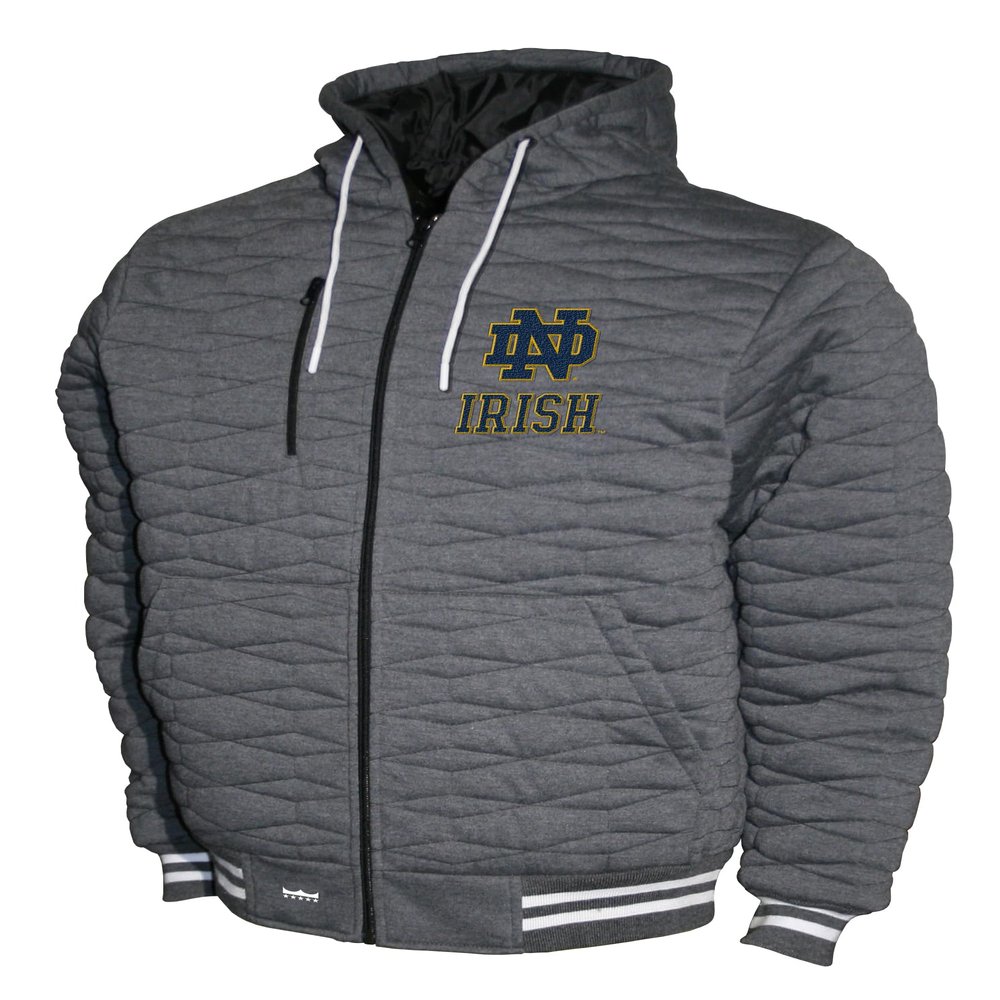 Franchise Club Mens Diamond Quilted Jacket (Notre Dame, X-Large)