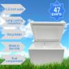 Insulated Cooler, Styrofoam Ice Chest, 47qt, Dual Compartment view 3