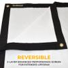 SimSpace Double Sided Projector Screen for Golf Simulator at Home, HD 4K Projection Screens with High Impact Durability, Golf Impact Screen with Eyelets, Reversible, 3.3 x 2.525 metres view 3