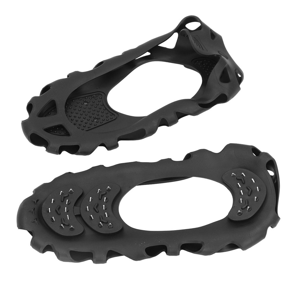 Ice Cleats, 30 Teeth Anti Slip TPE Alloy Lightweight Reusable Ice Shoes Grippers, Non Slip Convex Point Design Walk Traction Cleat Overshoe for Outdoor Mountaineering Snow (S)