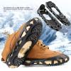 Ice Cleats, 30 Teeth Anti Slip TPE Alloy Lightweight Reusable Ice Shoes Grippers, Non Slip Convex Point Design Walk Traction Cleat Overshoe for Outdoor Mountaineering Snow (S) view 2