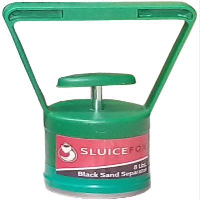 Sluice Fox Huntley Sweeper Magnet Magnetic Pickup Tool for Gold Panning & Black Sand Separation Handheld Prospecting Magnet (8 lb, 16 lb, 35 lb, 50 lb, or 75 lb)