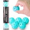 PIKKOFUN React Mini Pickleball Balls -5 Pack Silent Pickleball Balls for Training - Soft Practice Ball for Improve Hand Speed, Paddle Control and Accuracy - Blue view 1