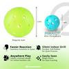 PIKKOFUN React Mini Pickleball Balls -5 Pack Silent Pickleball Balls for Training - Soft Practice Ball for Improve Hand Speed, Paddle Control and Accuracy - Blue view 3