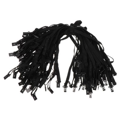 IWOWHERO 50pcs Bow Tie Elastic Strap Extender Adjustable Clip Elastic Bow Tie Extender Band