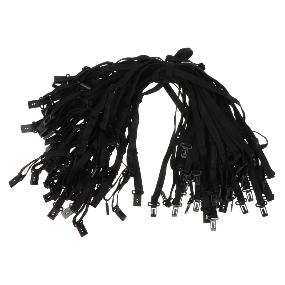 IWOWHERO 50pcs Bow Tie Elastic Strap Extender Adjustable Clip Elastic Bow Tie Extender Band