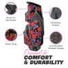 Taboo Fashions Monaco Collection 14-Way Ladies Golf Bag - Lightweight Womens Golf Cart Bag with Insulated Cooler Pocket, Rain Hood & More - Golf Accessories for Women (Red Roses) view 4