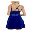 B. Darlin Womens Juniors Embellished V-Neck Mini Dress Blue 9/10 view 2