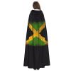 YzgWjBhd Old Jamaican Flag Print Hooded Cloak, Funny Cosplay Costume for Halloween Christmas Witch Cape Robe view 3