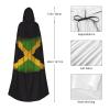 YzgWjBhd Old Jamaican Flag Print Hooded Cloak, Funny Cosplay Costume for Halloween Christmas Witch Cape Robe view 4