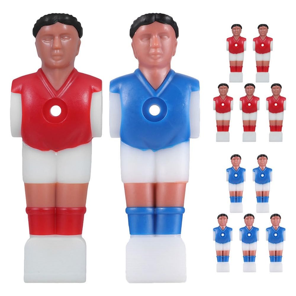 Toddmomy 12pcs Replacement Foosball Men Set Plastic Table Soccer Game Players for Foosball Table Repairing