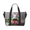 Bunny Rosette print Gym Bag for Women, Weekender Overnight Bag,Personal Item Bag, shoulder Bag for Women Men view 3