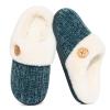 Evshine Women's Chenille Knit Fuzzy Slippers Memory Foam Warm House Shoes view 1
