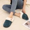 Evshine Women's Chenille Knit Fuzzy Slippers Memory Foam Warm House Shoes view 2