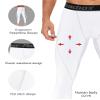 Roadbox 2 Pack Men's Compression Pants Cycling Tights Leggings Workout Bottoms Baselayer for Gym Basketball Running view 3