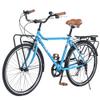 WEEROCK 26 Inch Cruiser Bike 7 Speeds Vintage Style Bicycle City Bike Commute Bikes with Front and Rear Cargo Rack, Steel Frame, V-Brake for Adult, Man, Women, Dark Blue view 1