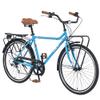WEEROCK 26 Inch Cruiser Bike 7 Speeds Vintage Style Bicycle City Bike Commute Bikes with Front and Rear Cargo Rack, Steel Frame, V-Brake for Adult, Man, Women, Dark Blue view 2