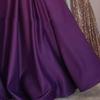 Women's Split Hem Elegant Maxi Dress Sleeveless Slim Fit Cocktail Party Dress One Shoulder Solid Satin Dresses (Purple,XX-Large) view 4