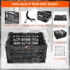 BEEYEO Rear Bike Basket, Foldable Bicycle Rear Basket, Large Capacity Bike Storage Rear Basket, Universal Bike and Electric Bike Rear Basket with Waterproof Cover, Cargo Net, Easy to Install view 3