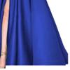 Women's Split Hem Elegant Maxi Dress Sleeveless Slim Fit Cocktail Party Dress One Shoulder Solid Satin Dresses (Blue,Small) view 4