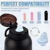 2pcs Bite Valve Replacement for Ello Cooper 22/32oz Stainless Steel Water Bottle, Bottle Mouthpiece BPA Free Mouth Piece Silicone Cap Lid Spout for Ello Cooper 18/22/32/40oz Accessories Parts(Blue) view 4