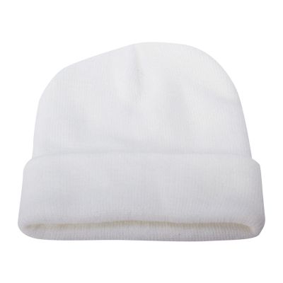 2024 Men's Hats & Caps Autumn and Winter Couple Simple Pullover Hat (White, One Size) Knitted Beanie Hats with Earflap Deals 2024