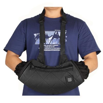 Heated Hand Muff USB Heating Hand Warmer Pouch Portable Hunter Winter Gloves with 3 Heating Levels Heated Waist Pouch (No Power Bank), for Outdoor Sports, Photography, Golf, Football