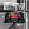 Yes4All 55lbs Pair Red Grip Adjustable Dumbbells Weights, 5 in 1 Weights Dumbbell with One Second Dial Handle for Different Workout Levels view 3