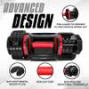 Yes4All 55lbs Pair Red Grip Adjustable Dumbbells Weights, 5 in 1 Weights Dumbbell with One Second Dial Handle for Different Workout Levels view 4