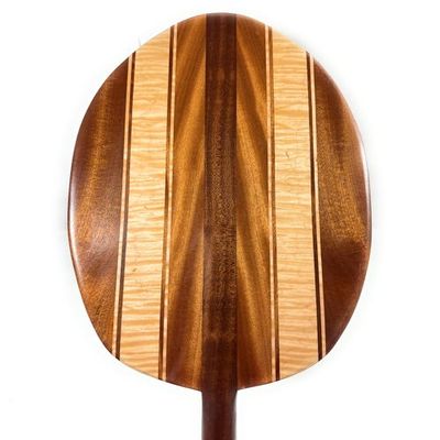 Tikimaster Hokulea Outrigger Koa Canoe Paddle with Inlay 60 inch Steersman | #koa7459