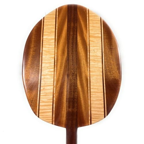 Tikimaster Hokulea Outrigger Koa Canoe Paddle with Inlay 60 inch Steersman | #koa7459