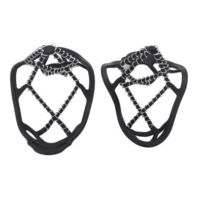 Outdoor Snow Antiskid Spikes Grips, Ice Snow Grips Over Shoe Boot Traction Cleat Spikes Anti Slip Footwear for Snow Mountain Climbing Ice Traction