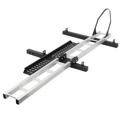 banborba Motorcycle Hitch Carrier, 400LBS Motorcycle Carrier Hitch Mount, Hitch-Mounted Dirt Bike Rack, Lightweight Premium Aluminum Dirt Bike Hitch Carrier with Straps and Tire Limiter
