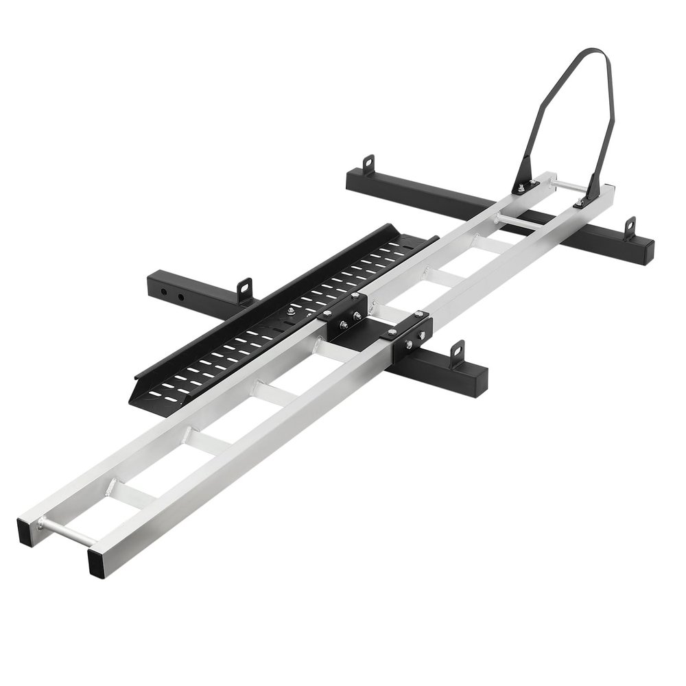 banborba Motorcycle Hitch Carrier, 400LBS Motorcycle Carrier Hitch Mount, Hitch-Mounted Dirt Bike Rack, Lightweight Premium Aluminum Dirt Bike Hitch Carrier with Straps and Tire Limiter