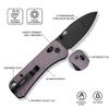 WeKnife Banter 2 Pocket Knife for EDC, Crossbar Lock Folding Knife with 2.87" CPM S35VN Steel Blade Aluminum Handle, Designed by Ben Petersen WE23075-2(Purple) view 2