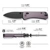 WeKnife Banter 2 Pocket Knife for EDC, Crossbar Lock Folding Knife with 2.87" CPM S35VN Steel Blade Aluminum Handle, Designed by Ben Petersen WE23075-2(Purple) view 3