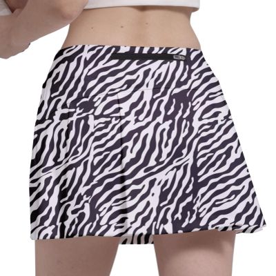 Women's High Waist Pleated Tennis Skirt Lined Short Wildlife Animal with Pockets Pickleball Golf Running Skirt Large