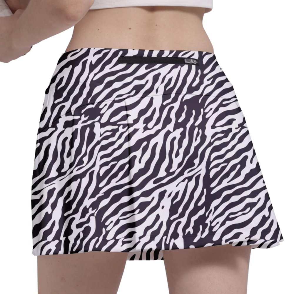 Women's High Waist Pleated Tennis Skirt Lined Short Wildlife Animal with Pockets Pickleball Golf Running Skirt Large