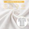 TXULYDD Fake Muscle T-Shirts for Men, Shaper Enhancers Strong Shoulders Padded Underwear, Make Your Body More Improved,White,S view 3