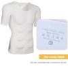 TXULYDD Fake Muscle T-Shirts for Men, Shaper Enhancers Strong Shoulders Padded Underwear, Make Your Body More Improved,White,S view 4