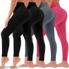4 Pack Leggings for Women Butt Lift High Waisted Tummy Control No See-Through Yoga Pants Workout Running Leggings view 1
