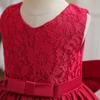 HNXDYY Baby Girls Lace Dress Bowknot Flower Dresses Wedding Baptism Party Tutu Gown (3-4 Years,060 Red-C) Size 110 view 3