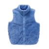 Boys Full Zip Fleece Vest Closure Sleeveless Outwear Warm Flannel Jacket Waistcoat Christmas Plush (Blue, 15-16 Years) view 1