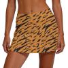 Women's Tennis Skirt Pleated Wildlife Animal High Waist Short Lined Shorts Pockets Pickleball Running Fitness X-Large view 2