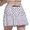 Fodyle Women's High Waist Pleated Tennis Skirt Lined Short Black Dot Print with Pockets Pickleball Golf Running Skirt Large view 1
