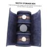 OATIPHO 1pc Elegant Velour Watch Storage Box Protective Case for Watches Leatherette Material for Organizing and Displaying and Jewelry view 4