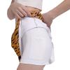 Women's Tennis Skirt Pleated High Waist Wildlife Animal Short Lined Shorts Pockets Pickleball Running Fitness Medium view 3