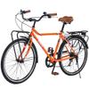 MAKELEN 7 Speed Vintage Style Bike With Front and Rear Rack, Steel Frame 26x1.5 Tires, Retro Commute Touring for Women and Men Orange view 1