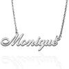 AQGS Monique Custom Name Necklace Customized Personalized Plated Name Necklace for Mother Daughter Friendship Women Valentine's Day Christmas Birthday New Year Silver view 1